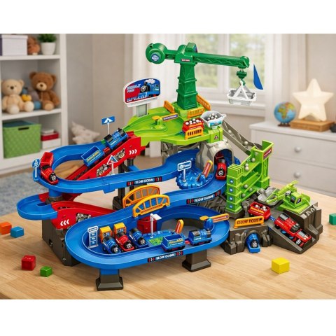 Zestaw Interaktywny Tor Kolejowy Górniczy Tor Pociągi Towarowe Kopalnia LEAN Toys