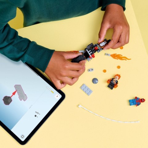 Klocki Super Heroes 76335 Spider-Man kontra Ghost Rider na motocyklu LEGO