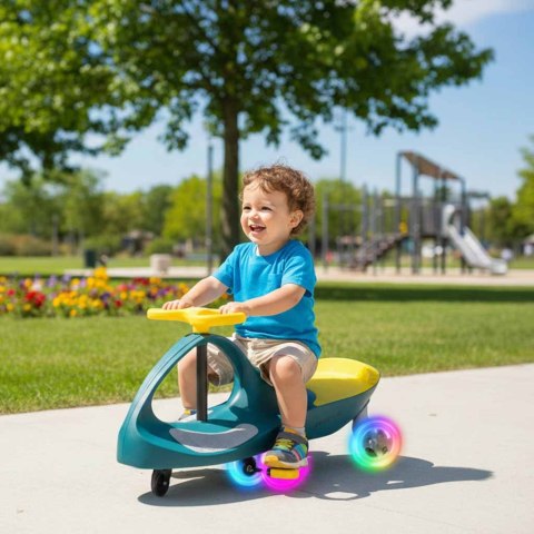 Jeździk grawitacyjny świecące koła LED butelkowy żółty Kik Sp. z o. o. Sp. k.