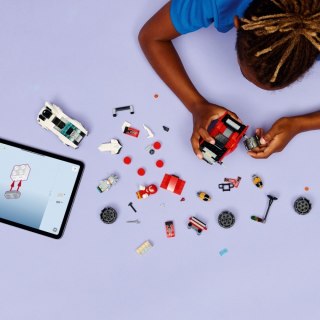 Klocki Sonic 77118 Silver w samochodzie kontra Knuckles w monster trucku LEGO