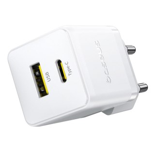 Ładowarka sieciowa Palm 30W USB-C USB-A - biała BASEUS
