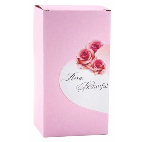 Wieczna Róża W Szkle Kopuła Oświetlenie LED Czerwona 21x11cm LEAN