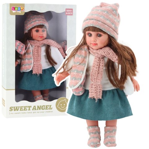 Lalka Sweet Angel W Zimowym Ubranku Czapka Szalik 36cm LEAN Toys