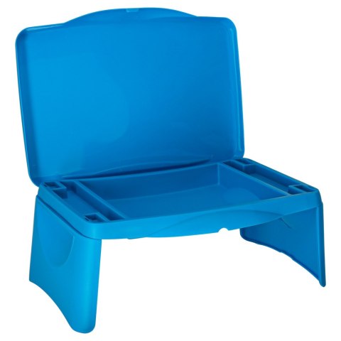 Stolik samochodowy do auta podróżny przenośny składany dla dzieci ze schowkiem niebieski Kik Sp. z o. o. Sp. k.