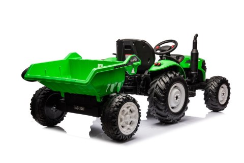 Traktor Na Akumulator HC-306 Z Przyczepą Jasno Zielony 24V LEAN CARS
