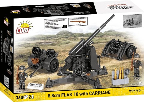 Klocki 8.8 cm Flak z wózkiem 360 klocków Cobi Klocki
