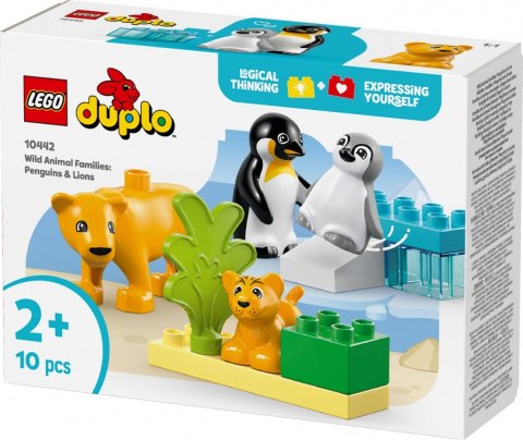 Klocki DUPLO 10442 Rodziny dzikich zwierząt: pingwiny i lwy LEGO