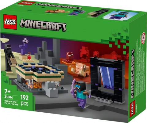 Klocki Minecraft 21584 Podróż przez portal Netheru i Kresu LEGO