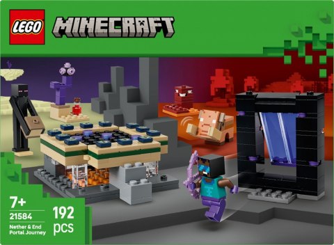 Klocki Minecraft 21584 Podróż przez portal Netheru i Kresu LEGO