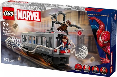 Klocki Super Heroes 76321 Spider-Man kontra Doc Ock - scena w metrze LEGO