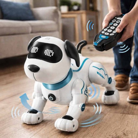 Pies piesek interaktywny zdalnie sterowany na pilota RC robot skacze śpiewa Kik Sp. z o. o. Sp. k.