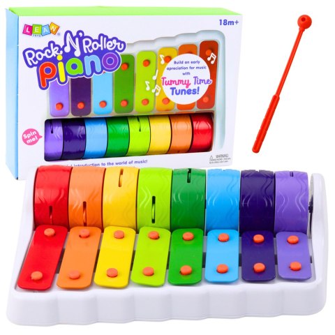 Rock N' Roller Piano Instrument Dla Malucha Cymbałki Obrotowe Koła Kolorowe LEAN Toys