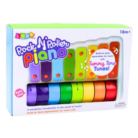 Rock N' Roller Piano Instrument Dla Malucha Cymbałki Obrotowe Koła Kolorowe LEAN Toys