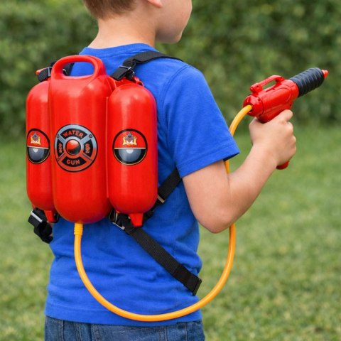 Strażacki Zestaw Gaśniczy Plecak Zbiornik z Pistoletem Regulowany LEAN Toys