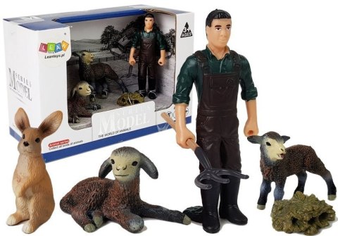 Zestaw Figurek Farma Zwierzęta Domowe Rolnik LEAN Toys