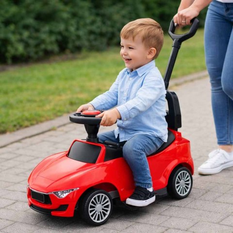 Jeździk pchacz samochód auto z dźwiękiem i światłami czerwony Kik Sp. z o. o. Sp. k.