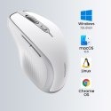 Ergonomiczna bezprzewodowa mysz myszka do komputera MU101 Bluetooth 2.4 GHz biała UGREEN