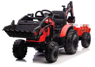 Koparka Z Naczepą Na Akumulator SX2068 Czerwona LEAN CARS