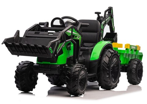 Koparka Z Naczepą Na Akumulator SX2068 Zielona LEAN CARS