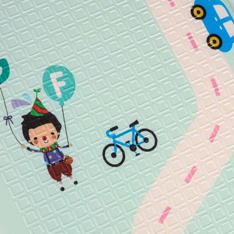 Mata edukacyjna piankowa dwustronna składana pandy ulica 180 x 200cm Kik Sp. z o. o. Sp. k.