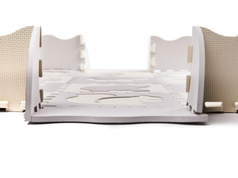 Mata edukacyjna piankowa puzzle szara ecru 36 elementów 150x150cm Kik Sp. z o. o. Sp. k.