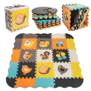 Mata edukacyjna piankowa puzzle zwierzątka kolorowa 114 x 114 cm 25 elementów Kik Sp. z o. o. Sp. k.