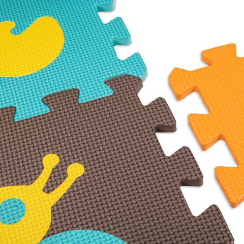 Mata edukacyjna piankowa puzzle zwierzątka kolorowa 85 x 85 cm 9 elementów Kik Sp. z o. o. Sp. k.