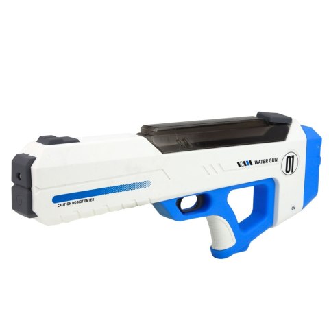 Elektryczny Pistolet Karabin Na Wodę Biało-Niebieski Zasięg 10 m 320 ml LEAN Toys