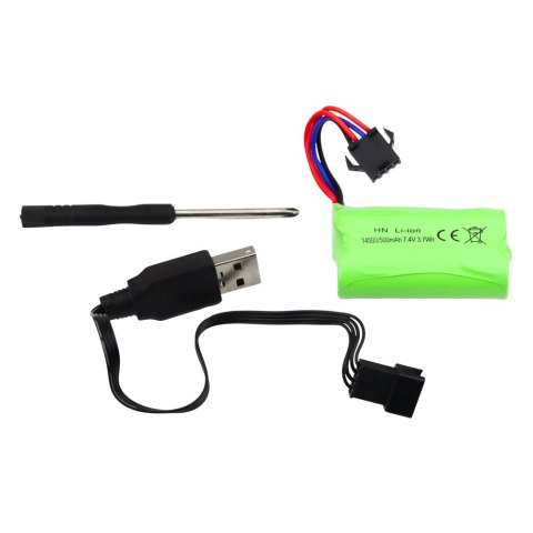 Elektryczny Pistolet Karabin Na Wodę Biało-Niebieski Zasięg 10 m 320 ml LEAN Toys