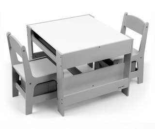 Zestaw Stolik i dwa krzesła Sven szary Milly Mally