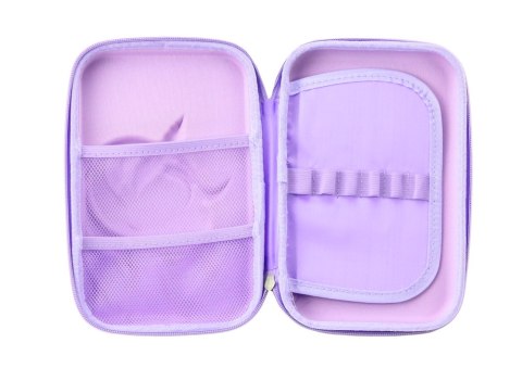 Duży Piórnik Z Jednorożcem Rozkładany 3D Fioletowy 23x15x5 cm LEAN