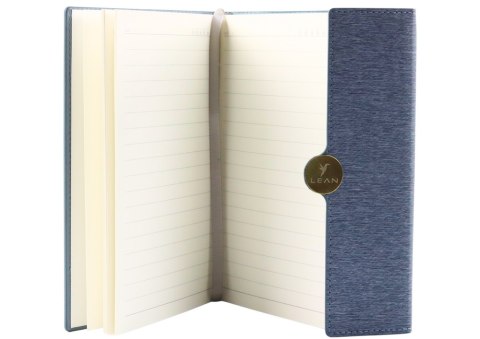Notes Biurowy Na Magnes Notatnik W Linie A5 Z Obiciem Szary LEAN