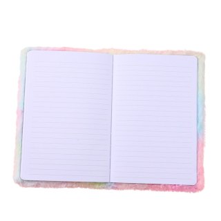 Pluszowy Futerkowy Notatnik Zeszyt W Linie Z Jednorożcem Grzywa Kolorowy A5 LEAN