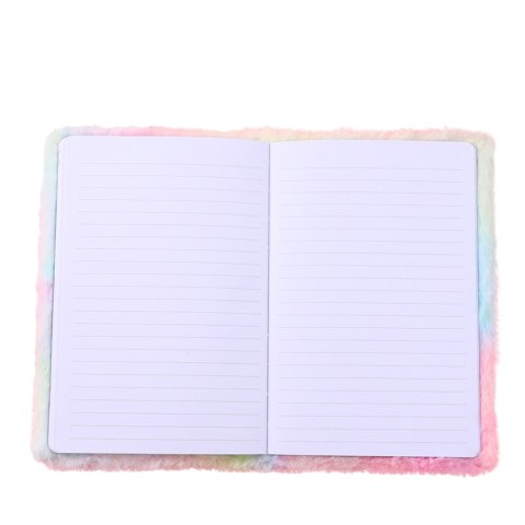 Pluszowy Futerkowy Notatnik Zeszyt W Linie Z Pingwinkiem Kolorowy A5 LEAN