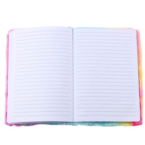 Pluszowy Notatnik W Linie Z Jednorożcem 3D Kolorowy LEAN