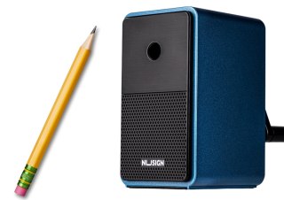 Strugaczka Na Korbkę Z Pojemnikiem Regulacja Ostrza Niebieska LEAN