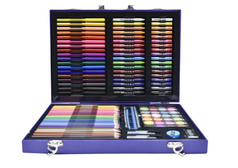 Zestaw Artystyczny W Walizce Z Kosmonautą Niebieska 128 EL LEAN