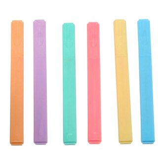 Zestaw Zakreślaczy Pisaki Flamastry Kolorowe Biurowe Szkolne 6 szt LEAN