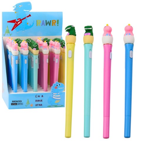 Długopis Świecący Dinozaur W Jajku Niebieski Tusz 0.7mm Mix LEAN Toys
