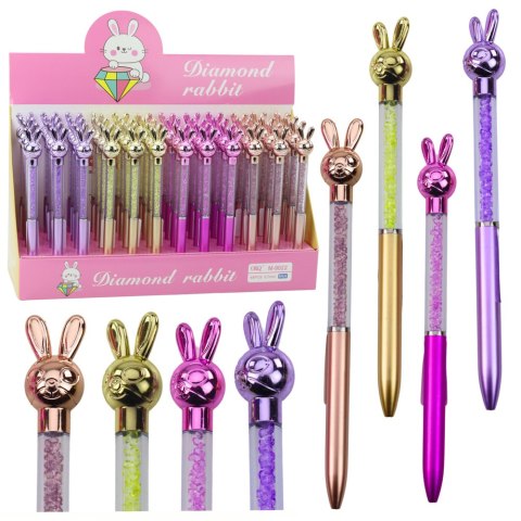 Długopis Z Zającem Diamenciki Niebieski Wkład 0.7mm Mix LEAN