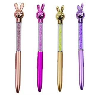 Długopis Z Zającem Diamenciki Niebieski Wkład 0.7mm Mix LEAN