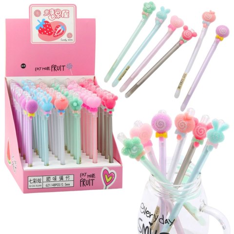 Długopis Żelowy Z Gumką Do Zmazywania Zatyczka W Diamenciki 0.5mm LEAN Toys