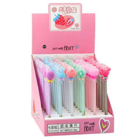 Długopis Żelowy Z Gumką Do Zmazywania Zatyczka W Diamenciki 0.5mm LEAN Toys