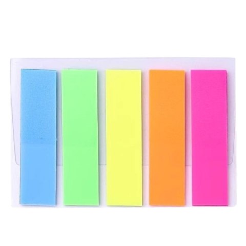 Karteczki Indeksujące Samoprzylepne Prostokątne Kolorowe 45x12mm LEAN
