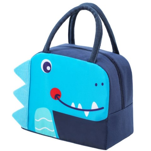 Torba Termiczna Izolacyjna Śniadaniowa Lunch Bag Dinozaur Niebieski 23cm LEAN