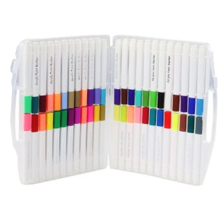 Zestaw Pisaków Markerów Akrelowych W Organizerze 48szt. LEAN