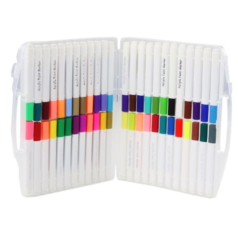 Zestaw Pisaków Markerów Akrelowych W Organizerze 48szt. LEAN