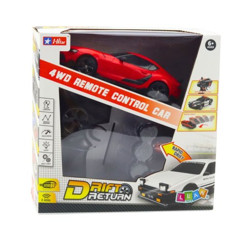 Auto Sportowe Do Driftu Wymienne Koła Zdalnie Sterowany RC 4WD Czerwone LEAN Toys