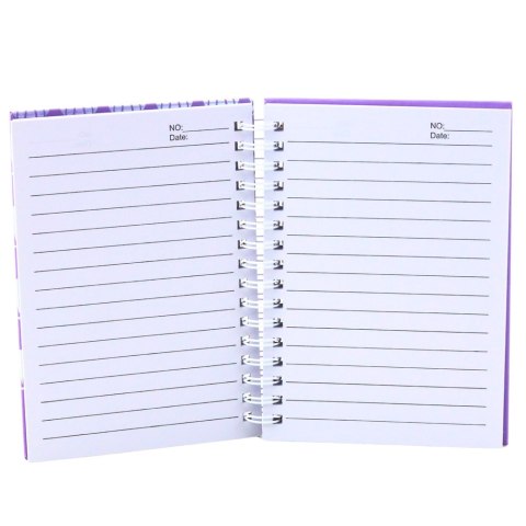 Notatnik W Linie Muszelki Holograficzne Fioletowy A6 80 Kartek LEAN