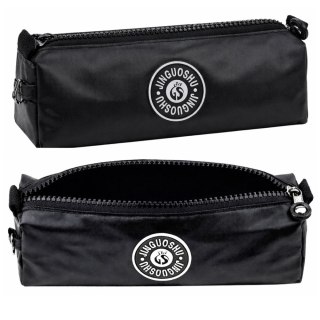 Piórnik Szkolny Organizer Jednokomorowy Czarny 21,5cm LEAN